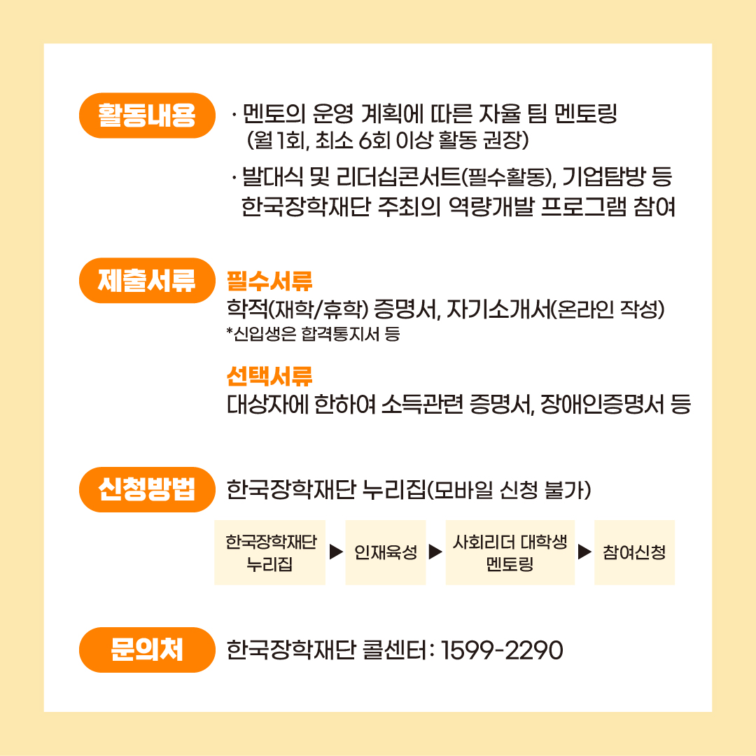 2025년 사회리더대학생멘토링 멘티모집 SNS 카드뉴스3