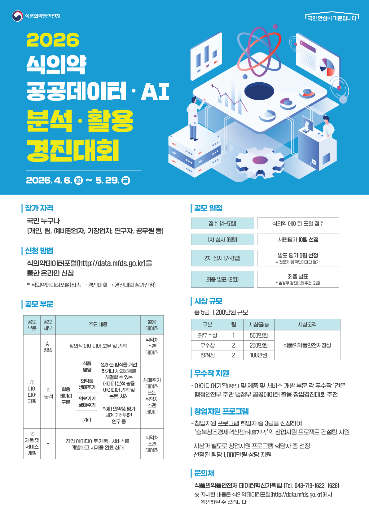 [포스터] 2026 식의약 공공데이터·AI 분석·활용 경진대회