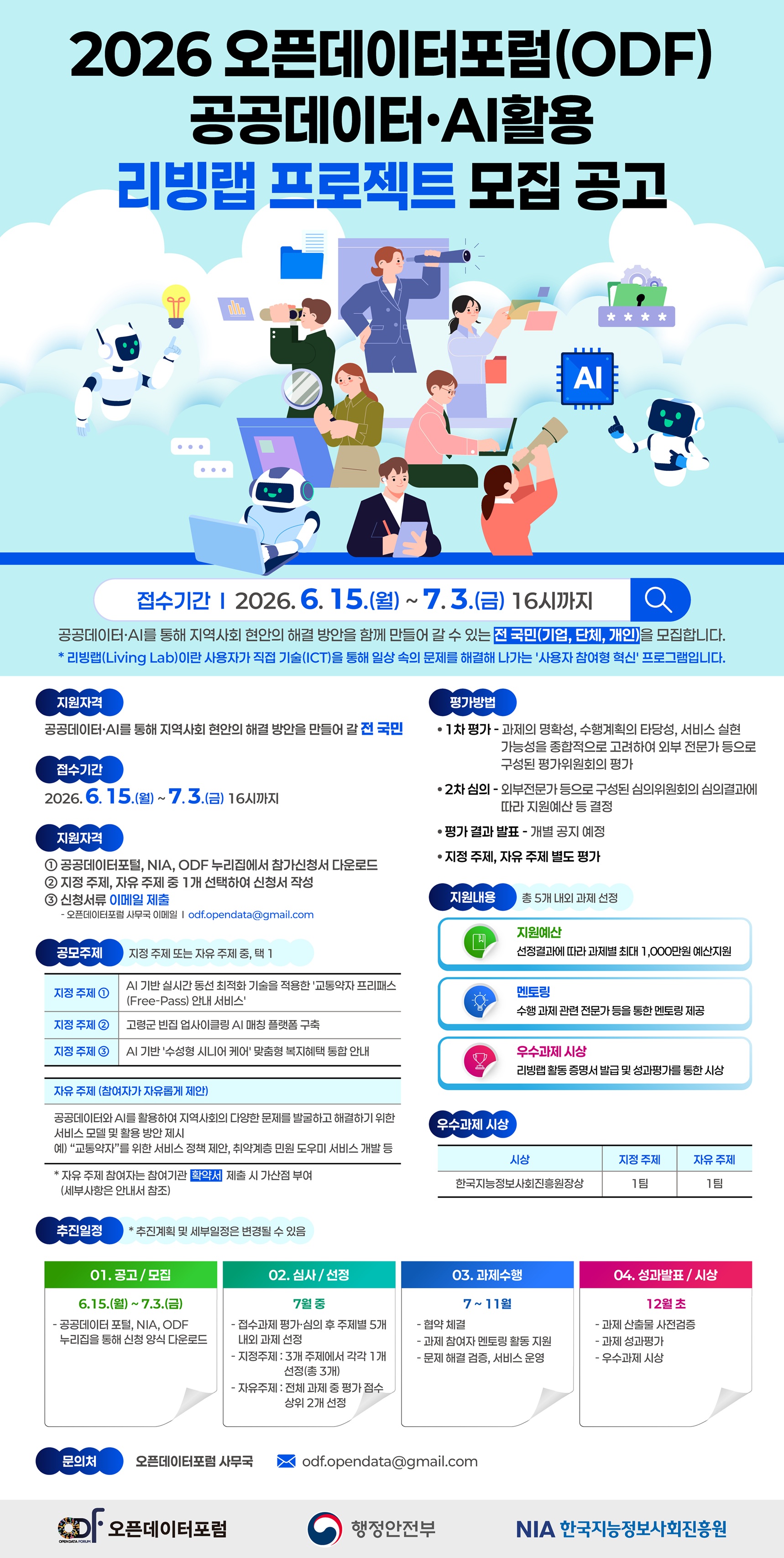 2026 오픈데이터포럼(ODF) 리빙랩 프로젝트 포스터_FF
